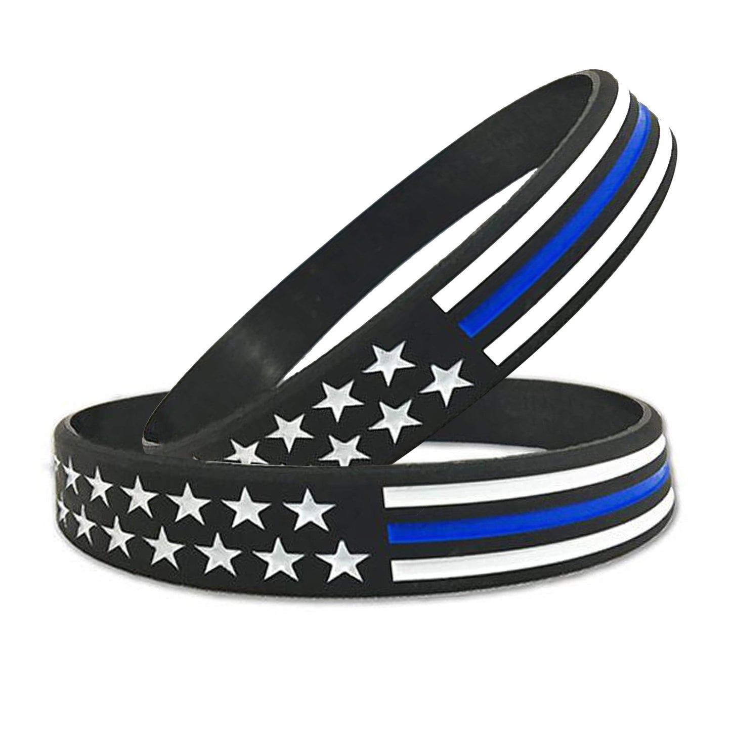 Police Appreciation Blue Line Wristband