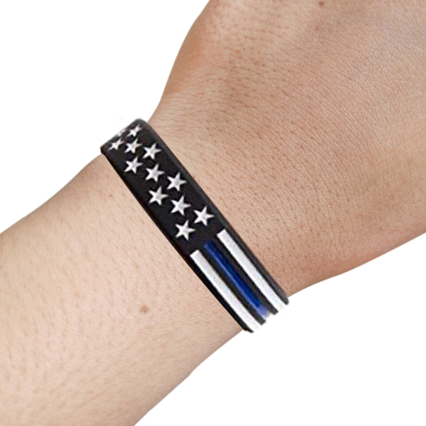 Police Appreciation Blue Line Wristband