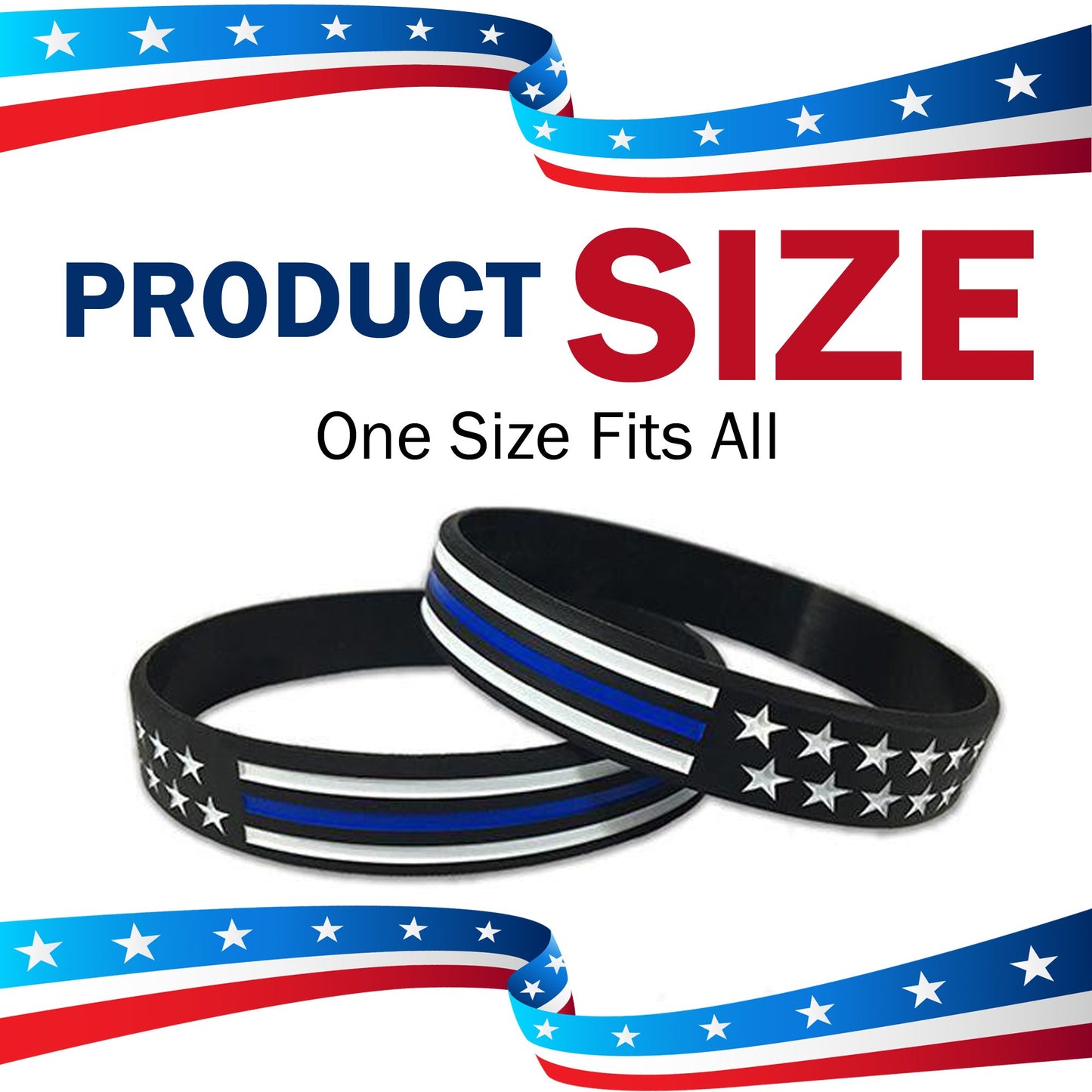 Police Appreciation Blue Line Wristband
