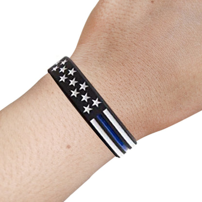 Police Appreciation Blue Line Wristband