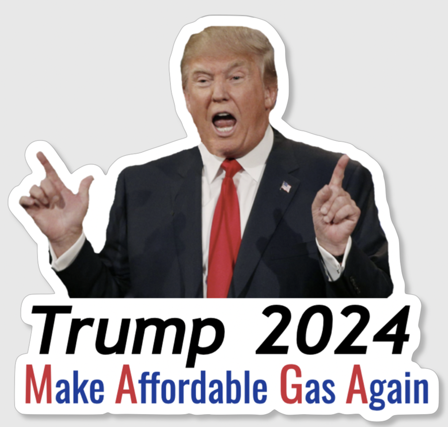 "TRUMP 2024" GAS PUMP STICKER